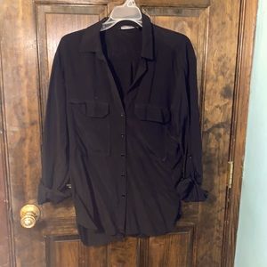 Zara black woman dress shirt